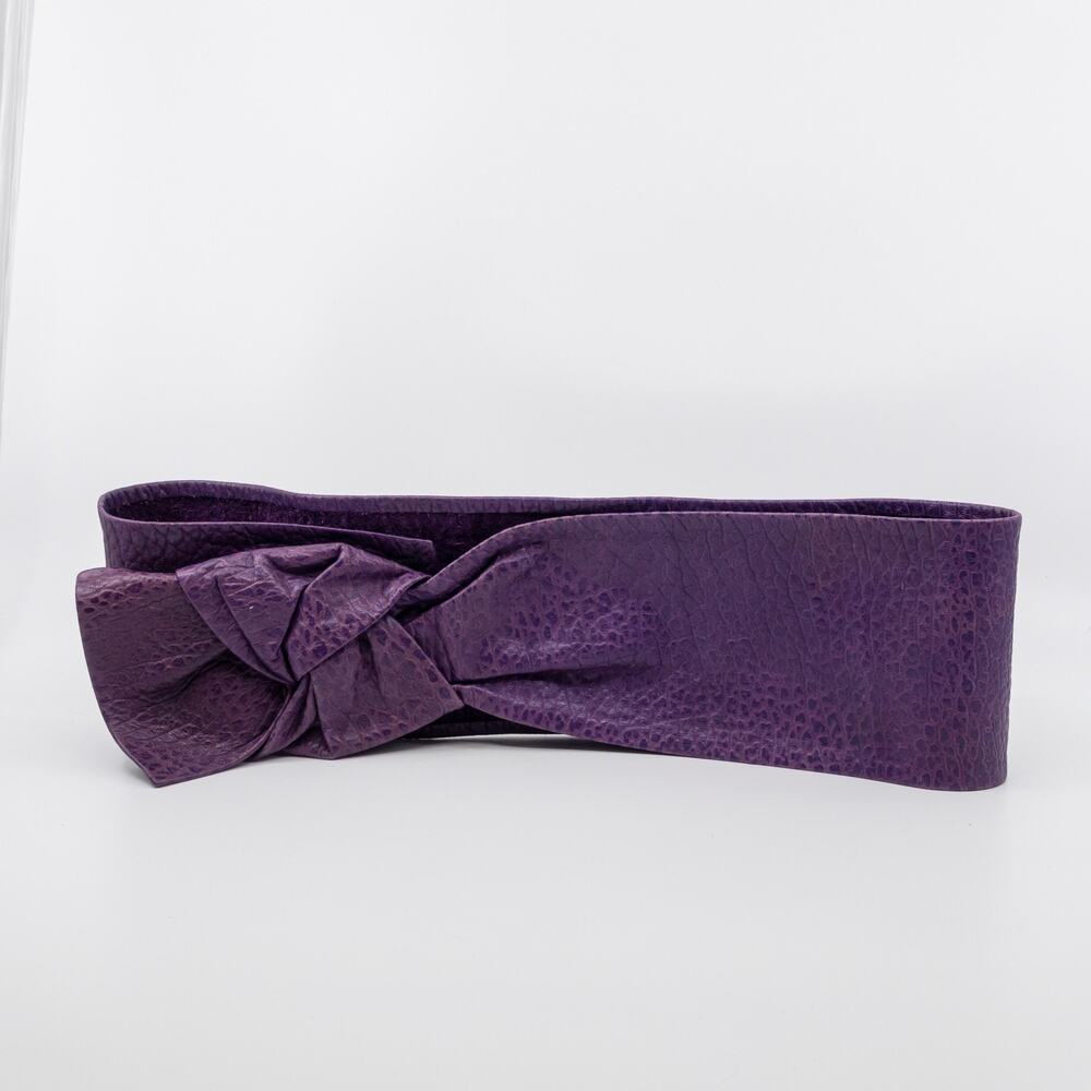 Vintage Purple Leather Belt